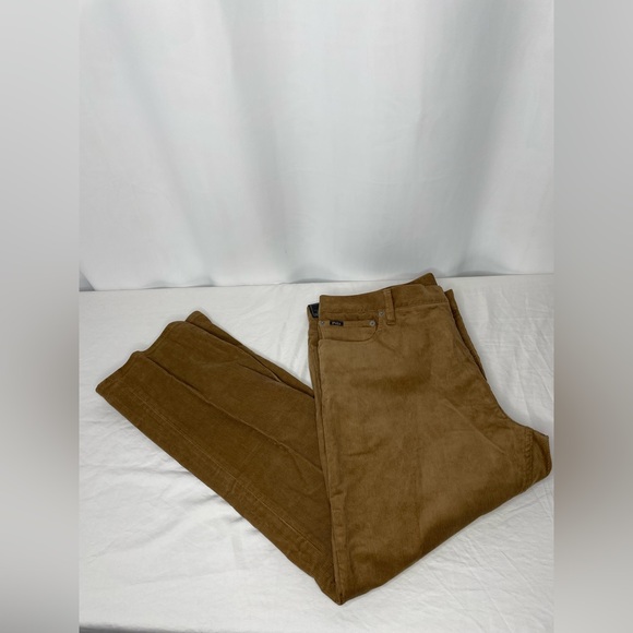 Polo Ralph Lauren Varick Slim Straight Corduroy Pants 38x30 Brown Stretch Cotton